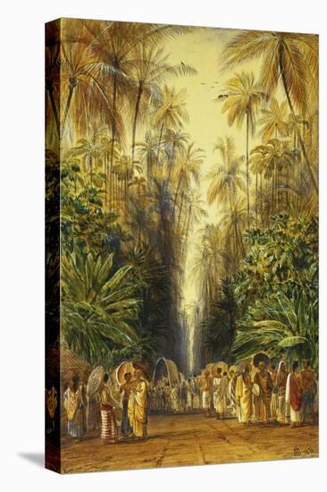 Figures on a Road Near Galle, Ceylon-Edward Lear-Premier Image Canvas