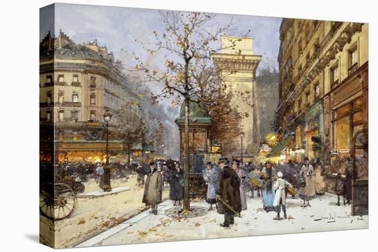 Figures on Le Boulevard St. Denis at Twilight-Eugene Galien-Laloue-Premier Image Canvas