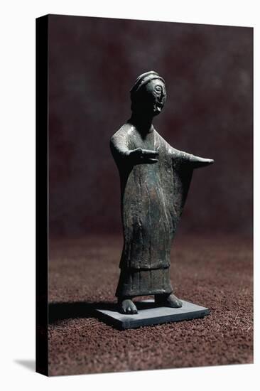 Figurine of Woman Bidder, Bronze Statue, from Rapino, Abruzzo, Italy-null-Premier Image Canvas