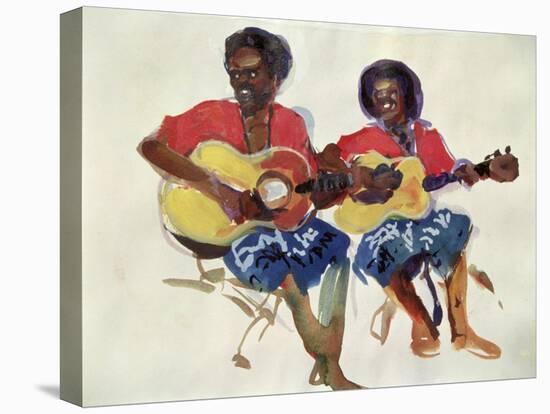 Fijian Guitar Duo, 1985-Ted Blackall-Premier Image Canvas