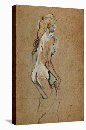 Fillette nue-Nude girl, 1893 Oil on cardboard, 59,4 x 40 cm.-Henri de Toulouse-Lautrec-Premier Image Canvas