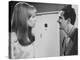 Film Director Francois Truffaut with Actress Julie Christie During Filming of "Fahrenheit 451."-Paul Schutzer-Premier Image Canvas