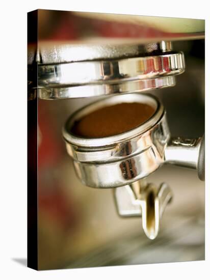 Filter Holder Being Fitted on Espresso Machine-Steven Morris-Premier Image Canvas