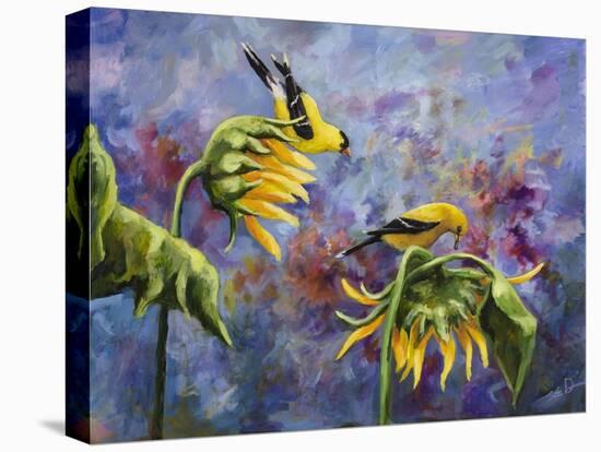 Finches with Sunflowers-Sarah Davis-Premier Image Canvas