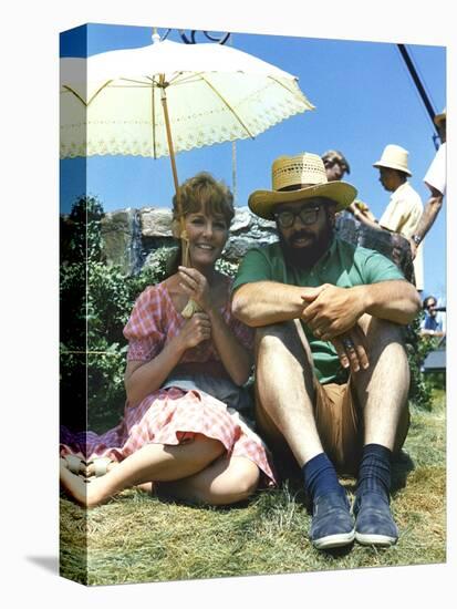 FINIAN'S RAINBOW, 1968 directed by FRANCIS FORD COPPOLA On the set, Petula Clark and Francis Ford C-null-Stretched Canvas