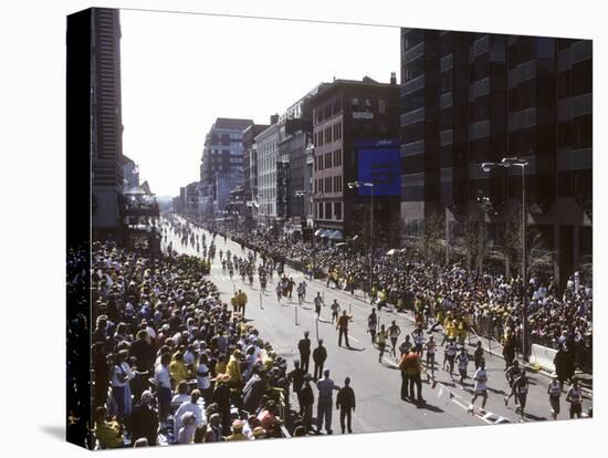 Finishers on Boyleston Street at the 1990 Boston Marathon-null-Premier Image Canvas