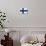 Finland Flag Design with Wood Patterning - Flags of the World Series-Philippe Hugonnard-Stretched Canvas displayed on a wall