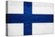 Finland Flag Design with Wood Patterning - Flags of the World Series-Philippe Hugonnard-Stretched Canvas