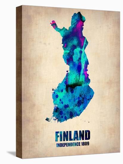 Finland Watercolor Poster-NaxArt-Stretched Canvas