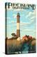 Fire Island Lighthouses - Captree Island, New York-Lantern Press-Stretched Canvas