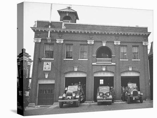 Fire Trucks Sitting Ready to Go at a Firehouse-Hansel Mieth-Premier Image Canvas