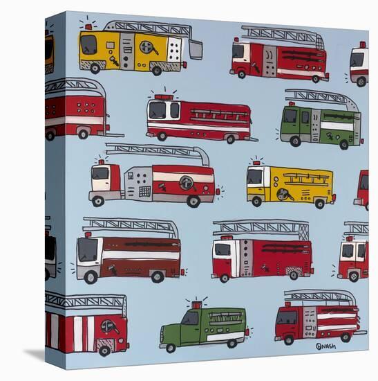 Fire Trucks-Brian Nash-Stretched Canvas