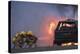 Firefighters Hosing a Burning Car-Duncan Shaw-Premier Image Canvas