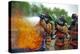 Firefighters Put Out a Fire During at Minot Air Force Base, North Dakota-null-Premier Image Canvas