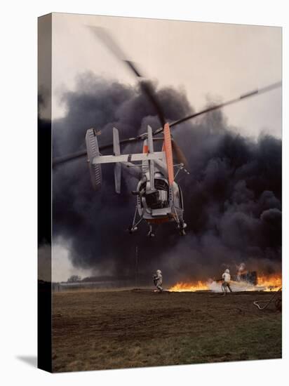 Firefighting Helicopter Dousing Flames-Joe Scherschel-Premier Image Canvas