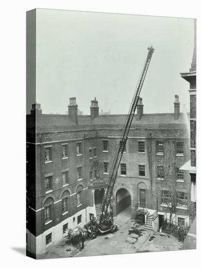 Firemen Demonstrating the Magirus Ladder, London Fire Brigade Headquarters, London, 1910-null-Premier Image Canvas