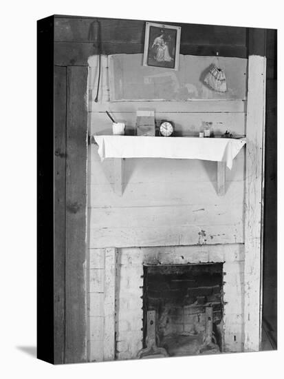 Fireplace in the bedroom of Floyd Burroughs' cabin in Hale County, Alabama, c.1936-Walker Evans-Premier Image Canvas