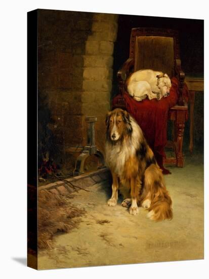 Fireside Companions (Oil on Canvas)-Philip Eustace Stretton-Premier Image Canvas