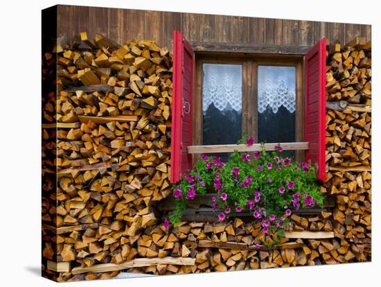 Firewood, Vigo di Fassa, Fassa Valley, Trento Province, Trentino-Alto Adige/South Tyrol, Italy-Frank Fell-Premier Image Canvas