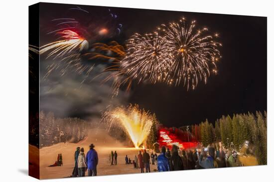 Firework Celebration at Whitefish Mountain Resort, Montana, USA-Chuck Haney-Premier Image Canvas