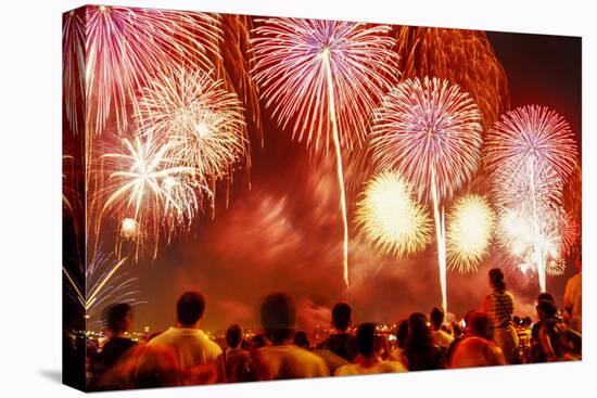 Fireworks for Fourth of July Celebrations, New York City, USA-Ali Kabas-Premier Image Canvas