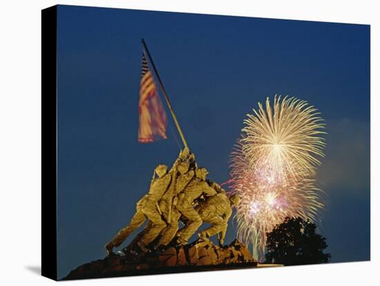 Fireworks over the Iwo Jima Memorial for Independence Day Celebrations, Arlington, Virginia, USA-Hodson Jonathan-Premier Image Canvas