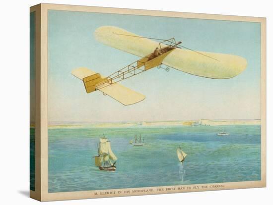 First Air Crossing of the English Channel: Approaching the Cliffs of Dover-null-Stretched Canvas