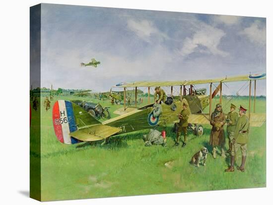 First Air Mail, 1978 (Oil on Canvas)-Terence Cuneo-Premier Image Canvas