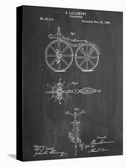 First Bicycle Patent-null-Stretched Canvas