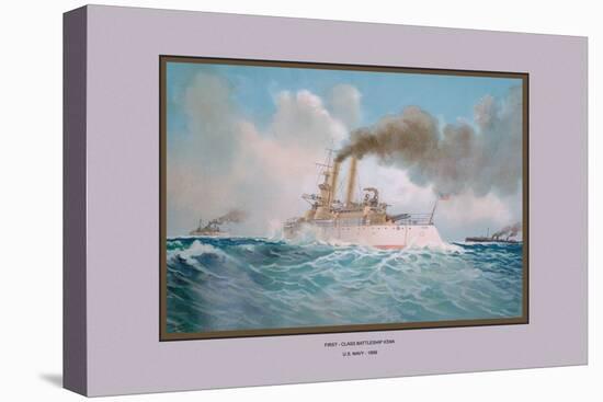 First-Class Battleship Iowa-Werner-Stretched Canvas