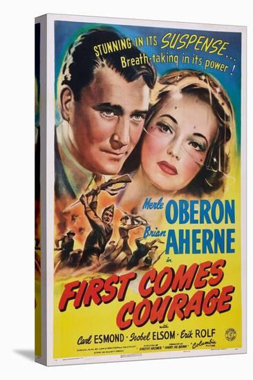 First Comes Courage, Brian Aherne, Merle Oberon, 1943-null-Stretched Canvas