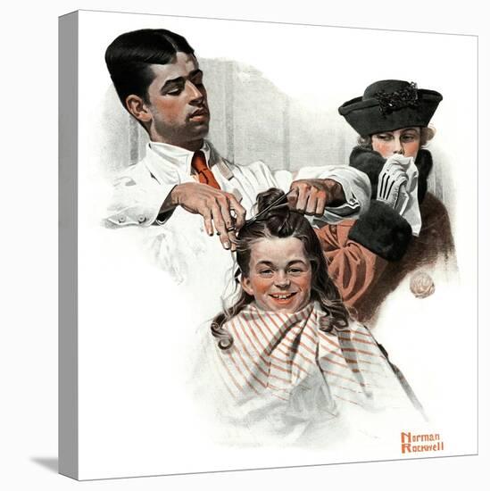 "First Haircut", August 10,1918-Norman Rockwell-Premier Image Canvas