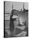 First Lady Eleanor Roosevelt on the Hull of Pan American's New Flying Boat the "Yankee Clipper"-Thomas D^ Mcavoy-Premier Image Canvas