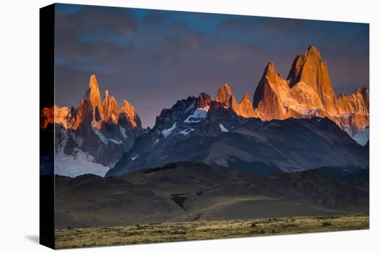First Light Hits Cerro Torre And Mount Fitz Roy In Los Glacieres National Park, Argentina-Jay Goodrich-Premier Image Canvas