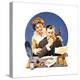 First of the Month (or Family Paying Bills)-Norman Rockwell-Premier Image Canvas