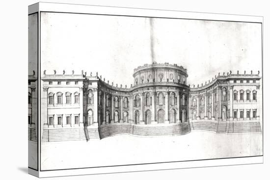 First Project for the Louvre, Elevation of the East Facade, from "Recueil Du Louvre", 1664-Giovanni Lorenzo Bernini-Premier Image Canvas