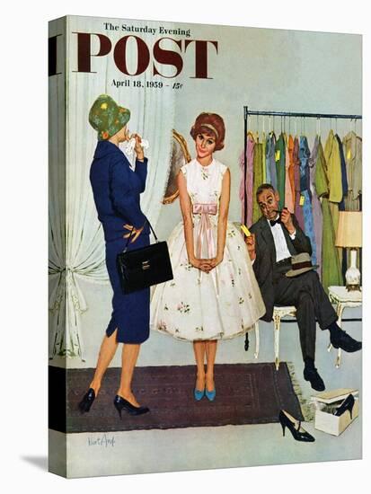"First Prom Dress" Saturday Evening Post Cover, April 18, 1959-Kurt Ard-Premier Image Canvas