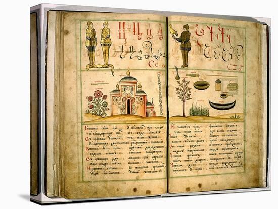 First Russian Alphabet Book by Karion Istomin, 1694-null-Premier Image Canvas