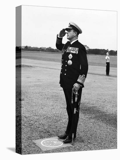 First Sea Lord of the Admiralty Earl Mountbatten Visiting the Rnas at Lee on Solent 1955-null-Premier Image Canvas