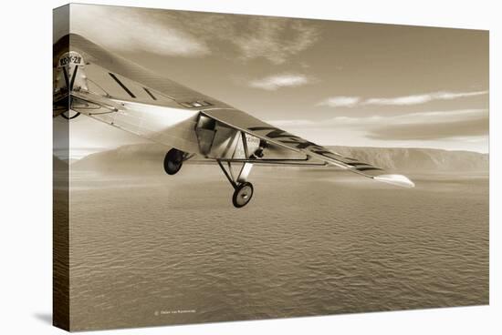 First Solo Transatlantic Flight, 1927-Detlev Van Ravenswaay-Premier Image Canvas