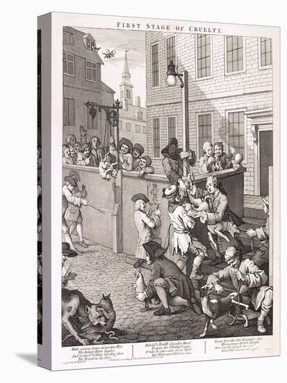 First Stage of Cruelty, Plate I from the Four Stages of Cruelty, 1751-William Hogarth-Premier Image Canvas