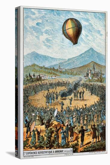 First Test Flight of a Hot Air Balloon at Annonay, France, 4 June, 1783-null-Premier Image Canvas