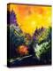 Firtrees and sun-Pol Ledent-Stretched Canvas