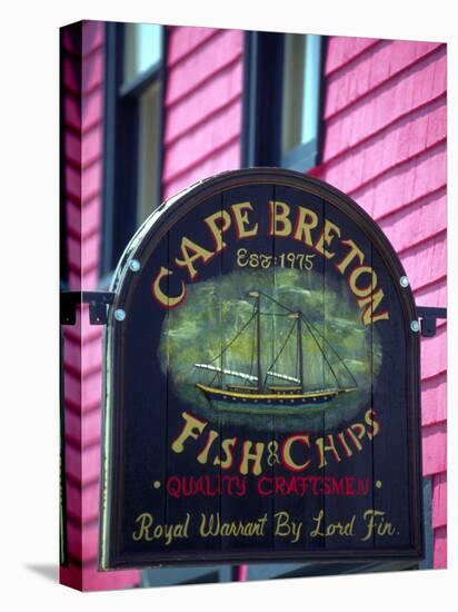Fish and Chips Sign, Cape Breton, Sydney, Nova Scotia, Canada-Greg Johnston-Premier Image Canvas