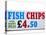 Fish and Chips with Mushy Peas Sign, England, United Kingdom-David Wall-Premier Image Canvas
