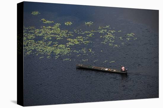 Fisherman in Conservancy. West Demerara Conservancy, West of Georgetown, Guyana-Pete Oxford-Premier Image Canvas