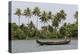 Fisherman in Traditional Boat on the Kerala Backwaters, Kerala, India, Asia-Martin Child-Premier Image Canvas