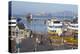 Fisherman's Warf with Alcatraz in the Background-Miles-Premier Image Canvas