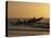 Fishermen Launch their Boat into the Atlantic Ocean at Sunset-Amar Grover-Premier Image Canvas