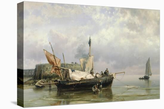 Fishermen near Rotterdam, Holland-Hermanus Koekkoek-Premier Image Canvas